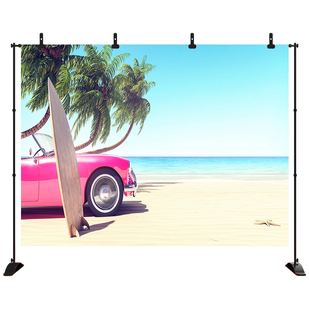Summer Tropical Sea Seaside Beach Palm Tree pink Car surfboard Baby Backdrop Photography Background For Photo Shoot Photophone
Summer Tropical Sea Seaside Beach Palm Tree pink Car surfboard Baby Backdrop Photography Background For Photo Shoot Photophone