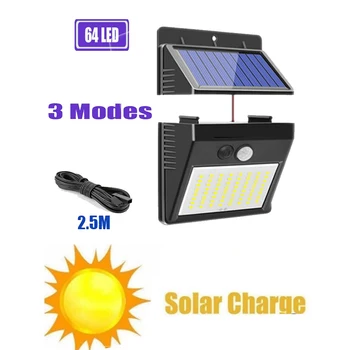 Adjustable Solar Light 64/30 LED PIR Motion Sensor Solar Lamp Three Modes Remote Control Outdoor Garden Street Yard Wall Lights
Adjustable Solar Light 64/30 LED PIR Motion Sensor Solar Lamp Three Modes Remote Control Outdoor Garden Street Yard Wall Lights