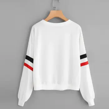 Womens Autumn Long Sleeve Pullover Tops Round Neck Casual Loose Sweatshirt Contrast Color Double Stripes Streetwear S-2XL
Womens Autumn Long Sleeve Pullover Tops Round Neck Casual Loose Sweatshirt Contrast Color Double Stripes Streetwear S-2XL