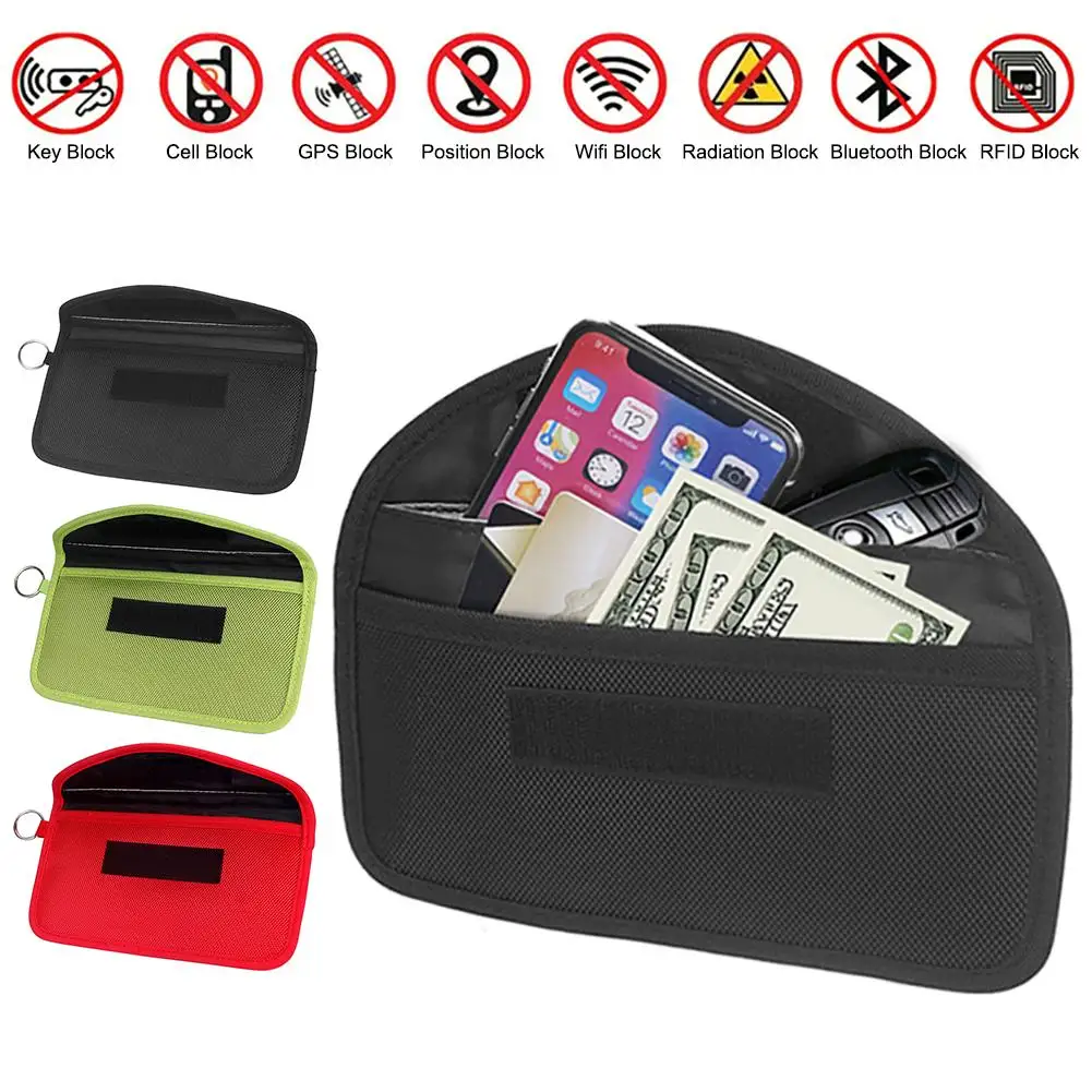 Anti-theft RFID Signal Blocking Bag Signal Blocker Case Faraday Cage Wallet Case For Keyless Car Keys Radiation Protection Phone
Anti-theft RFID Signal Blocking Bag Signal Blocker Case Faraday Cage Wallet Case For Keyless Car Keys Radiation Protection Phone