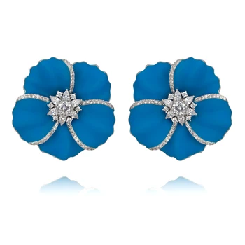 Bride Talk Gentle And Temperament Micro Paved Zircon Earrings Realistic Luxury Charming Flower Pierced Earrings For Women 2019
Bride Talk Gentle And Temperament Micro Paved Zircon Earrings Realistic Luxury Charming Flower Pierced Earrings For Women 2019
