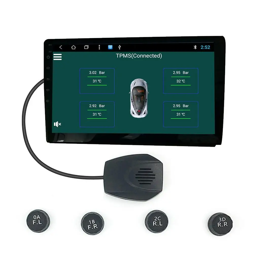 USB Android TPMS Tire Pressure Monitoring System Wireless External Detector with External Sensors for Android Car Stereo Tablet
USB Android TPMS Tire Pressure Monitoring System Wireless External Detector with External Sensors for Android Car Stereo Tablet