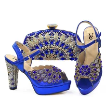 PEIRESA 2022 New Arrival Italian Lace-Up High Heels With Matching Bag For Woman African Shoes and Bag Sets In Blue Color H206 
PEIRESA 2022 New Arrival Italian Lace-Up High Heels With Matching Bag For Woman African Shoes and Bag Sets In Blue Color H206