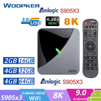 Android 9.0 TV Box RGB Light Smart Tv box Amlogic S905X3 8k Plex Media Server Google Play A95X F3 set-top tv box
Android 9.0 TV Box RGB Light Smart Tv box Amlogic S905X3 8k Plex Media Server Google Play A95X F3 set-top tv box