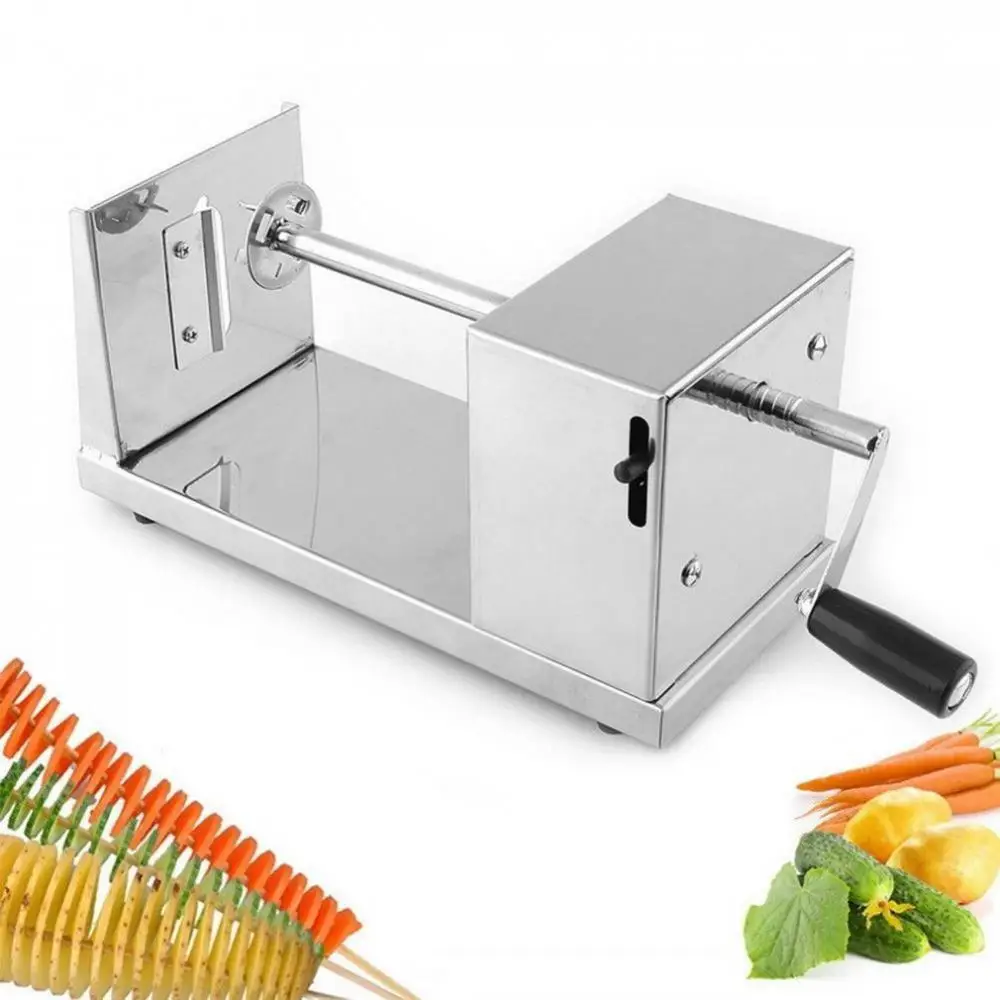 Stainless Steel Spiral Potato Chips Slicer Braiding Machine Twisted Potato Slicer Vegetabl Cutter Kitchen Tools
Stainless Steel Spiral Potato Chips Slicer Braiding Machine Twisted Potato Slicer Vegetabl Cutter Kitchen Tools