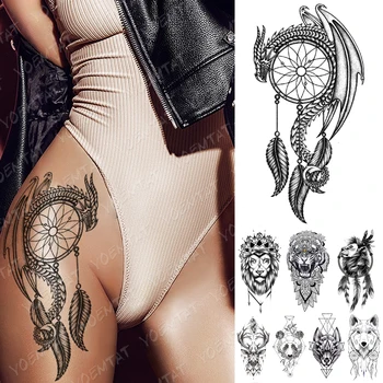 Waterproof Temporary Tattoo Sticker Dragon Lion Tiger Dream Catcher Tattoos Panda Wolf Body Art Arm Fake Sleeve Tatoo Women Men
Waterproof Temporary Tattoo Sticker Dragon Lion Tiger Dream Catcher Tattoos Panda Wolf Body Art Arm Fake Sleeve Tatoo Women Men