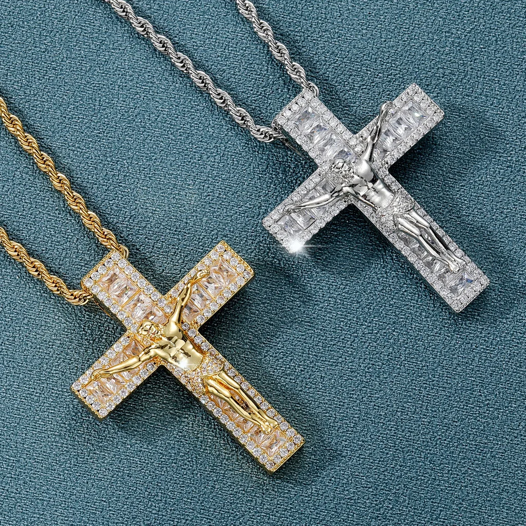 Jesus Cross Iced Out Bling Bling Pendant Necklace Mirco Pave Prong Setting Men Women Female Male Fashion Hip Hop Jewelry BP154
Jesus Cross Iced Out Bling Bling Pendant Necklace Mirco Pave Prong Setting Men Women Female Male Fashion Hip Hop Jewelry BP154