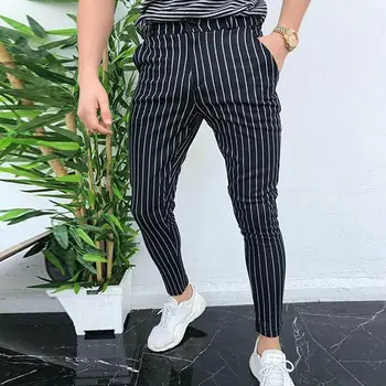 Fashion Men's Slim Fit Stripe Business Formal Pants Casual Office Skinny Long Straight Joggers Sweat Pants Trousers
Fashion Men's Slim Fit Stripe Business Formal Pants Casual Office Skinny Long Straight Joggers Sweat Pants Trousers