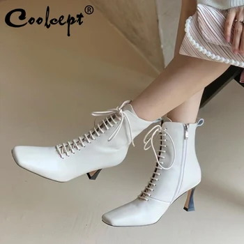 Coolcept Fashion Real Leather Boots High Quality Ankle Boots Women Winter Shoes Fashion High Heel Footwear Size 33-40
Coolcept Fashion Real Leather Boots High Quality Ankle Boots Women Winter Shoes Fashion High Heel Footwear Size 33-40