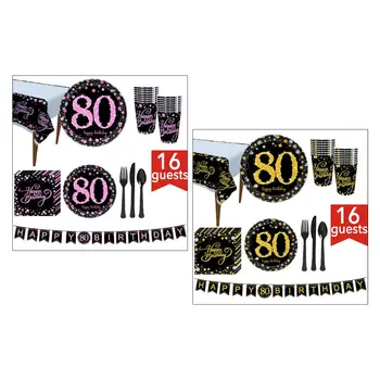 80th Birthday Party Supplies 114 Pcs-Serves 16,Includes Black and Gold Banner,Disposable Tablecloth,Knives,Spoons,Forks
80th Birthday Party Supplies 114 Pcs-Serves 16,Includes Black and Gold Banner,Disposable Tablecloth,Knives,Spoons,Forks