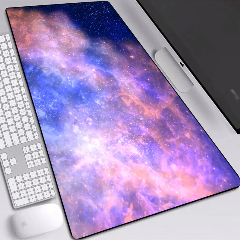 Big Mouse Pad Night Sky Stars HD Wallpaper Natural Anti-slip Rubber Desk Mat for Keyboard Game Gamer Play 900x400mm | Компьютеры и