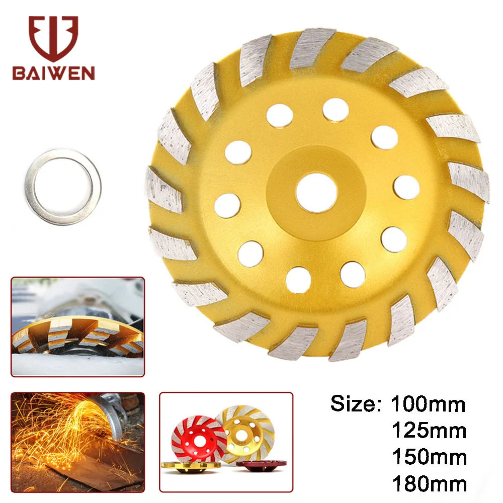 100mm/125mm/150mm/180mm Diamond Grinding Wheel Disc Bowl Shape Concrete Grinding Cup Cutter Blade for Granite Stone Ceramics
100mm/125mm/150mm/180mm Diamond Grinding Wheel Disc Bowl Shape Concrete Grinding Cup Cutter Blade for Granite Stone Ceramics