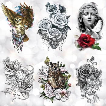 Crystal Gemstone Owl Waterproof Temporary Tattoo Sticker Heart Shaped Clock Rose Flash Arm Tattoos Body Art Fake Tatoo
Crystal Gemstone Owl Waterproof Temporary Tattoo Sticker Heart Shaped Clock Rose Flash Arm Tattoos Body Art Fake Tatoo