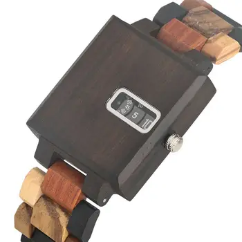 Creative Square Wood Watch Ebony Wooden Watches Quartz Mixed-color Band Solid Folding Clasp Wooden Wristwatch montre homme
Creative Square Wood Watch Ebony Wooden Watches Quartz Mixed-color Band Solid Folding Clasp Wooden Wristwatch montre homme