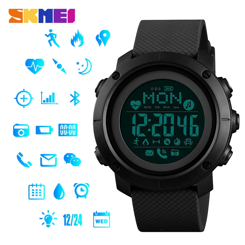 SKMEI Smart Watch Wristbands Pedometer Sleep Heart Rate Tracker Call Remind Calorie Compass Sport Smartwatch For Android IOS
SKMEI Smart Watch Wristbands Pedometer Sleep Heart Rate Tracker Call Remind Calorie Compass Sport Smartwatch For Android IOS