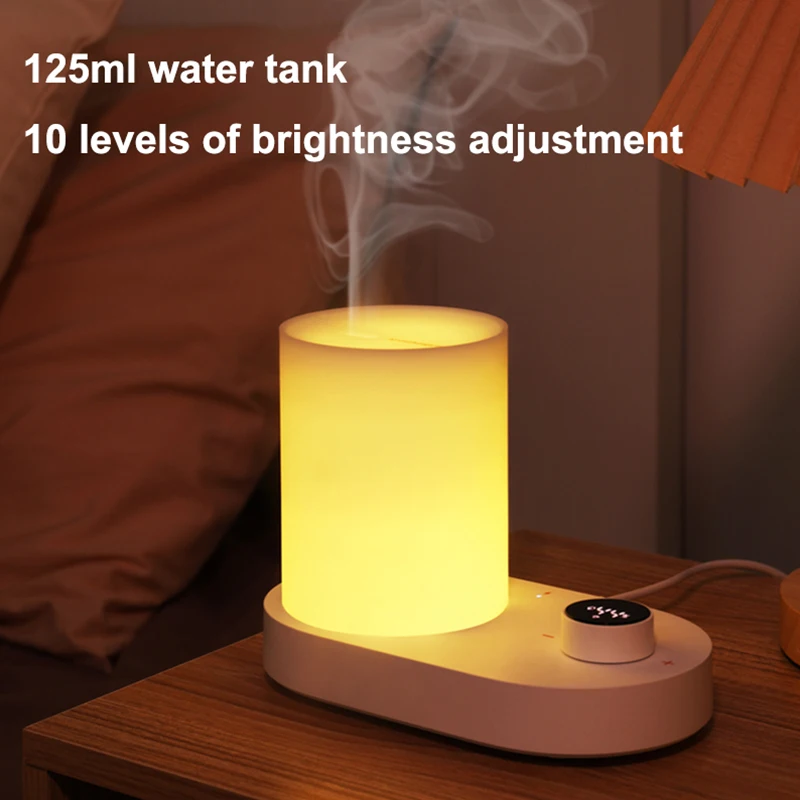 

Electric Ultrasonic Cool Mist USB Air Humidifier Intelligent Essential Oil Diffuser Smart Timing LED Night Light Aroma Diffuser