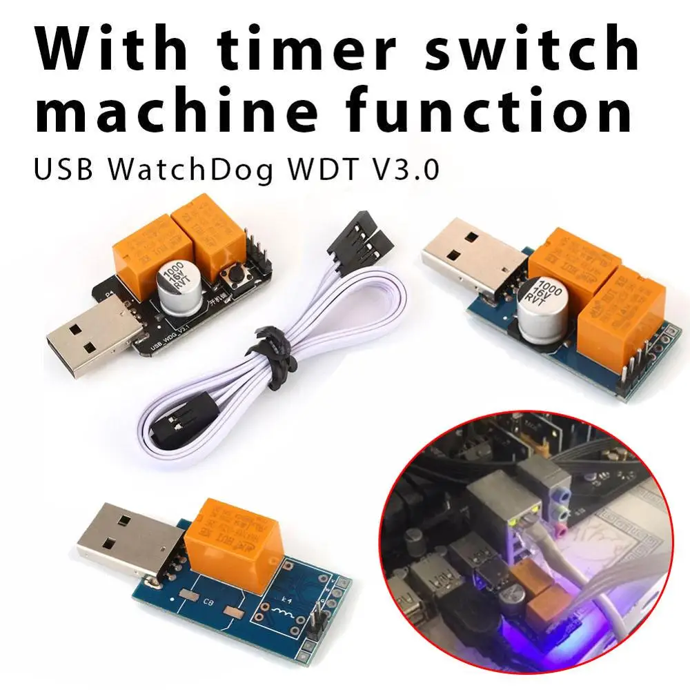 New Double Relay Auto Restart Monitor ETH ETC LTC V2.0 Module Blue PCB USB Watchdog 2.0 Computer USB WatchDog Card
New Double Relay Auto Restart Monitor ETH ETC LTC V2.0 Module Blue PCB USB Watchdog 2.0 Computer USB WatchDog Card