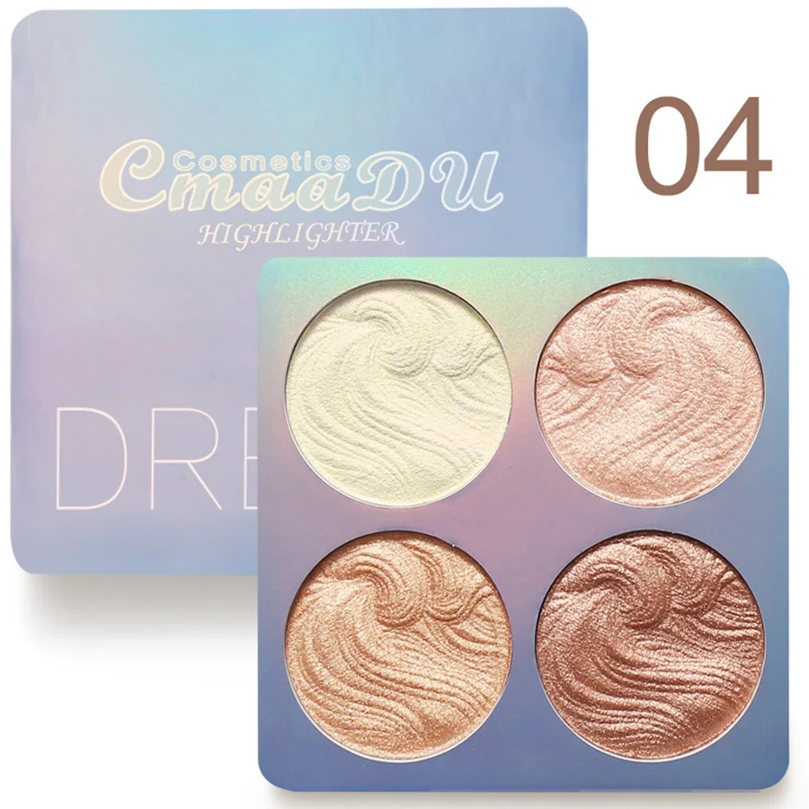 4Color Face Highlighter Palette Bronzer Contouring Highlight Powder Makeup Face Shimmer Shine High Lighter Iluminador Maquillaje 4Color Face Highlighter Palette Bronzer Contouring Highlight Powder Makeup Face Shimmer Shine High Lighter Iluminador Maquillaje