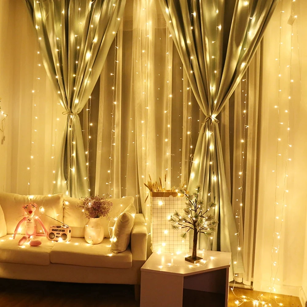 LED Christmas Fairy String Lights Remote Control USB New Year Garland Curtain Lamp Holiday Decoration For Home Bedroom Window
LED Christmas Fairy String Lights Remote Control USB New Year Garland Curtain Lamp Holiday Decoration For Home Bedroom Window