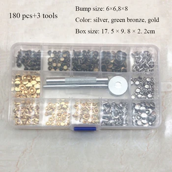 180 Sets of 6mm,8mm Double Rivets + Installation Kits for Windbreakers, Belts, Shirts, Suits, Down Jackets, Cotton Coats, Jeans
180 Sets of 6mm,8mm Double Rivets + Installation Kits for Windbreakers, Belts, Shirts, Suits, Down Jackets, Cotton Coats, Jeans