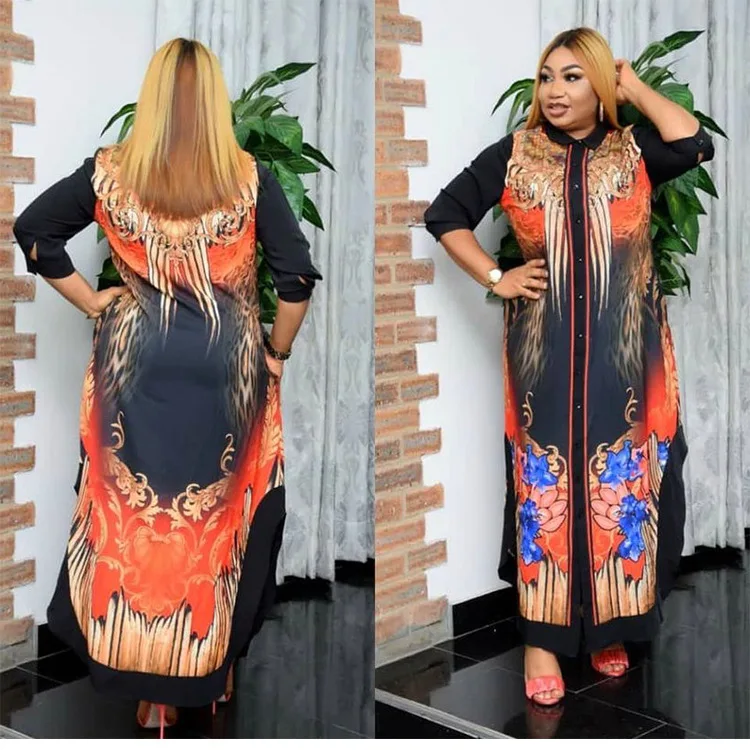 African Dresses for Women 2021 New Fashion Style African Women Spring Autumn Short Sleeve Printing O-neck Plus Size Long Dress
African Dresses for Women 2021 New Fashion Style African Women Spring Autumn Short Sleeve Printing O-neck Plus Size Long Dress