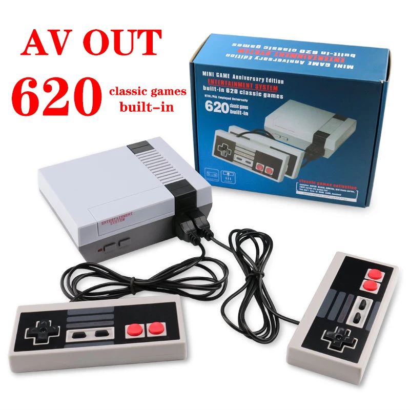 Retro Mini TV Game Console Built-in 620 Games AV Out Handheld Gaming Player Video Gaming Console Games Potable Mini Controller
Retro Mini TV Game Console Built-in 620 Games AV Out Handheld Gaming Player Video Gaming Console Games Potable Mini Controller