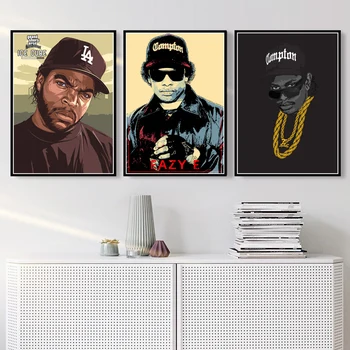 NWA Hip Hop Music Rapper Stars Ice Cube Eazy-E Canvas Poster Prints Modern Oil Painting Art Wall Pictures Decor quadro cuadros
NWA Hip Hop Music Rapper Stars Ice Cube Eazy-E Canvas Poster Prints Modern Oil Painting Art Wall Pictures Decor quadro cuadros