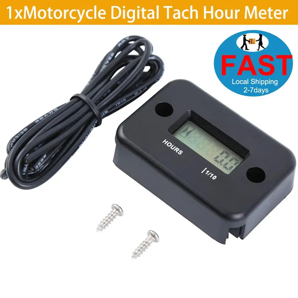1xMotorcycle Portable Digital Tach Hour Meter Gauge LCD for 4 Stroke Gas Engine Offroad Panel Hour ATV Motorcycle Generator Bike
1xMotorcycle Portable Digital Tach Hour Meter Gauge LCD for 4 Stroke Gas Engine Offroad Panel Hour ATV Motorcycle Generator Bike