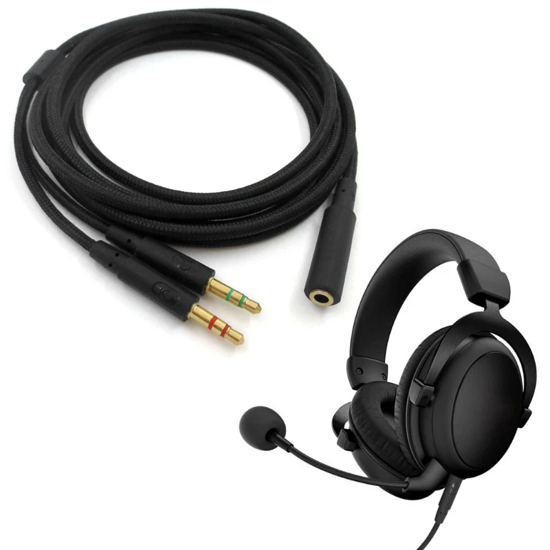 Кабель-удлинитель 2 в 1 для игровой гарнитуры HyperX Cloud II/Alpha-/Cloud Flight/Core 2020 мм 3 5 |