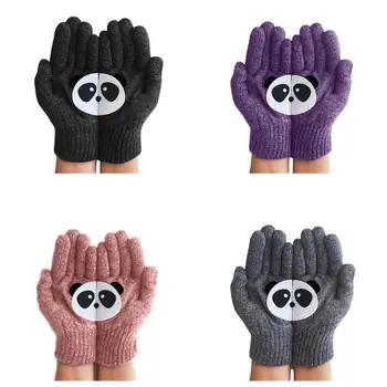 Female Winter Thick Warm Knit Full Finger Gloves Funny Kawaii Cartoon Panda Face Irregular Patchwork Palm Outdoor Mitten
Female Winter Thick Warm Knit Full Finger Gloves Funny Kawaii Cartoon Panda Face Irregular Patchwork Palm Outdoor Mitten