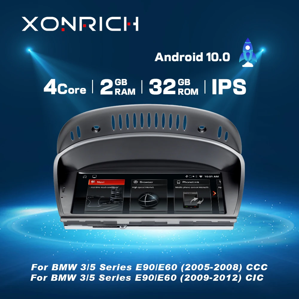 IPS Autoradio Android 10 Car multimedia player gps navigation for BMW 5/3 Series E60 E61 E63 E64 E90 E91 E92 2004-2011 CCC/CIC
IPS Autoradio Android 10 Car multimedia player gps navigation for BMW 5/3 Series E60 E61 E63 E64 E90 E91 E92 2004-2011 CCC/CIC