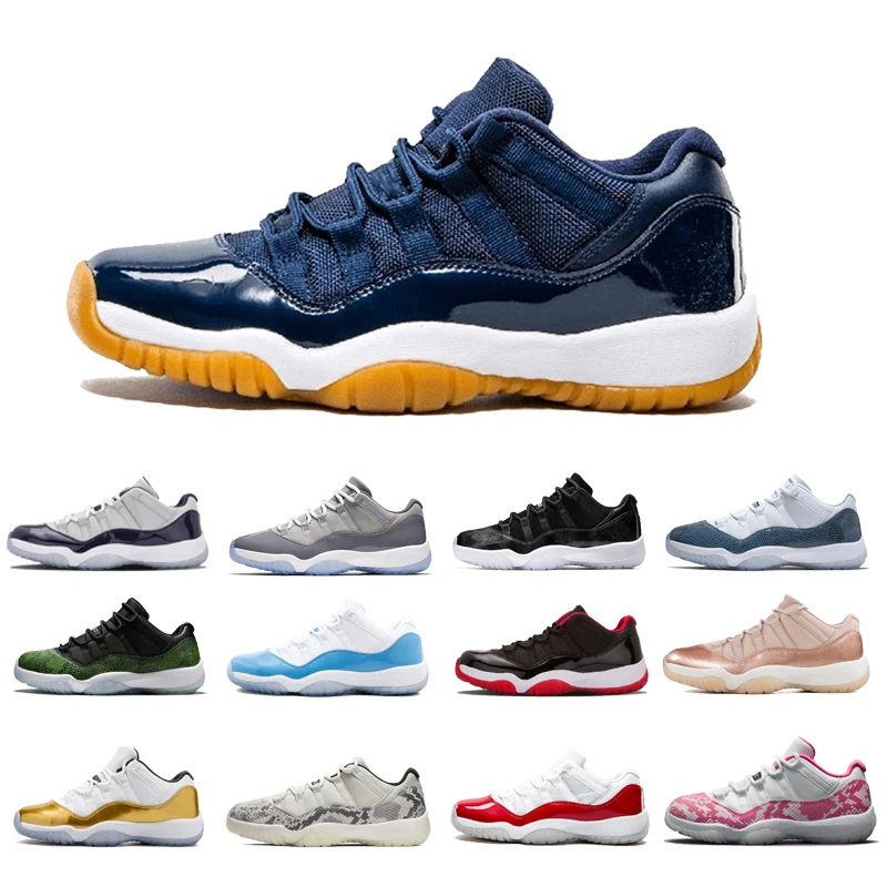 

AQLOAC new 11 navy blue pink snakeskin basketball shoes Bred Concord Georgetown space jam GG 11s Chaussures de basket