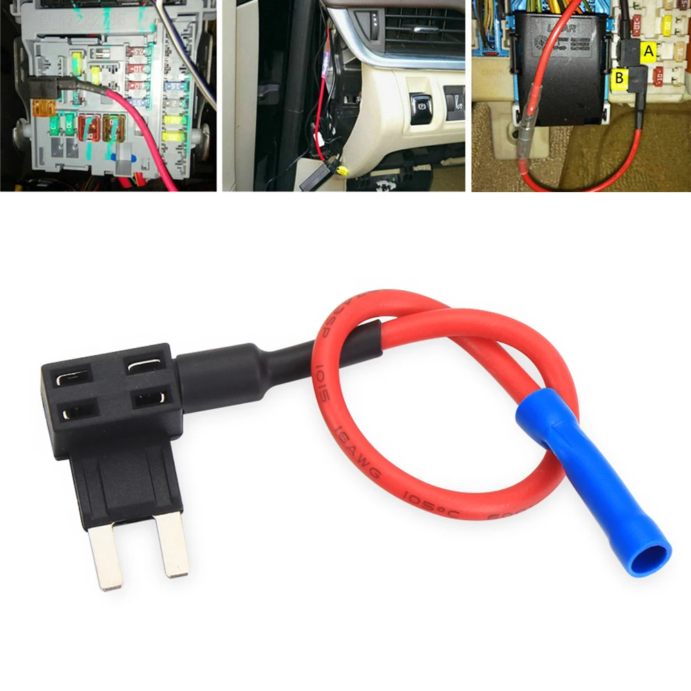 12V Car Add-A-Circuit Fuse Holder Tap Adapter Mini Micro ATM Blade Auto 1/3/5Pcs Take Electrical Appliances | Автомобили и