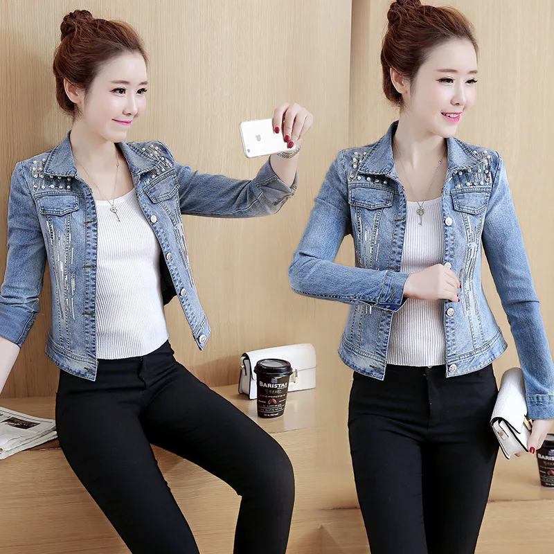 2019 Jeans Women's Slim Fit Long Sleeve Jacket Elegant Tops Sequin Cropped Jacket
2019 Jeans Women's Slim Fit Long Sleeve Jacket Elegant Tops Sequin Cropped Jacket