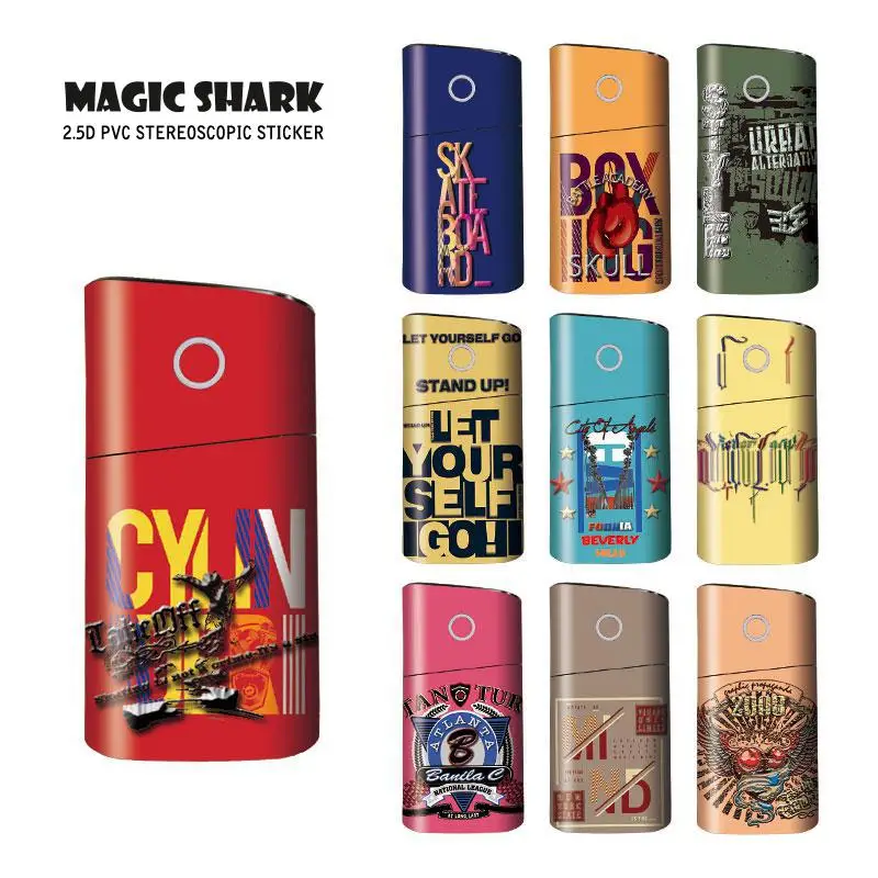 

Magic Shark New Stereo Film Stickers For Glo Electronic Cigarette Accessory Protection Cover Sticker For Glo Vape Pod