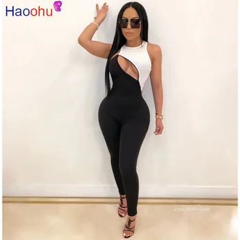 2020 Summer Women Jumpsuits Bust Hole Zipper O-Neck Street Rompers Sexy Night Club Party Bandage Elegant One Piece Outfits
2020 Summer Women Jumpsuits Bust Hole Zipper O-Neck Street Rompers Sexy Night Club Party Bandage Elegant One Piece Outfits
