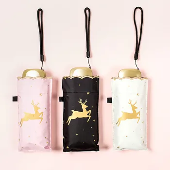 Mini Pink Pocket Umbrella Women Uv Small Umbrella Deer Print Sun Rain Ladies Black Coating Five-Folding Bumbershoot
Mini Pink Pocket Umbrella Women Uv Small Umbrella Deer Print Sun Rain Ladies Black Coating Five-Folding Bumbershoot