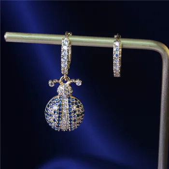 ladybird cz earrings for women girl blue cubic zircon insect ladybug cz earrings asymmetry dangling earrings drop hoop earrings
ladybird cz earrings for women girl blue cubic zircon insect ladybug cz earrings asymmetry dangling earrings drop hoop earrings