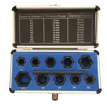 New brand Threading Tool Kit 10pcs/set Damaged Hex Bolts Nuts Screws Remover Extractor Removal Tools Set Hand Tools Set
New brand Threading Tool Kit 10pcs/set Damaged Hex Bolts Nuts Screws Remover Extractor Removal Tools Set Hand Tools Set