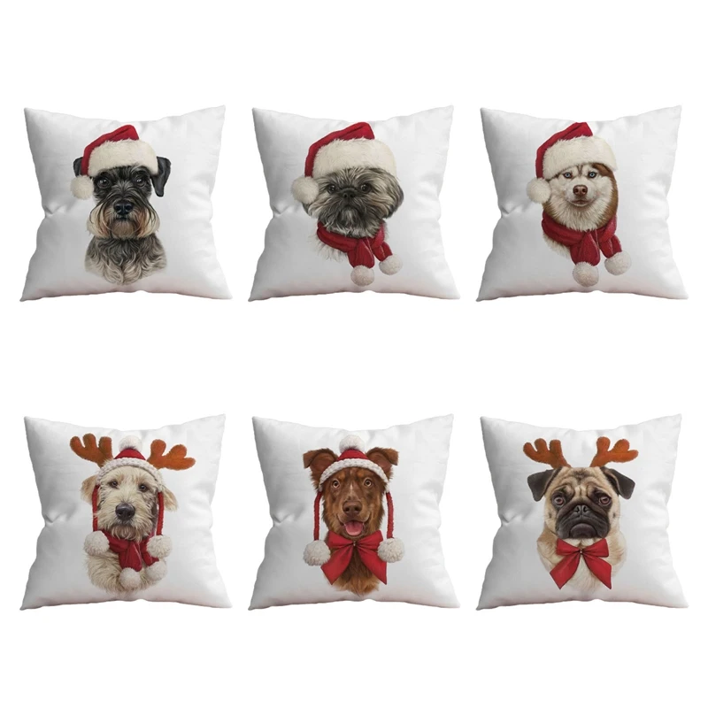 Christmas Dog Pillowcase Cushion Cover Cute Golden Retriever Husky Poodle Bulldog Printing Pattern Pillow Cover Pillowcase
Christmas Dog Pillowcase Cushion Cover Cute Golden Retriever Husky Poodle Bulldog Printing Pattern Pillow Cover Pillowcase
