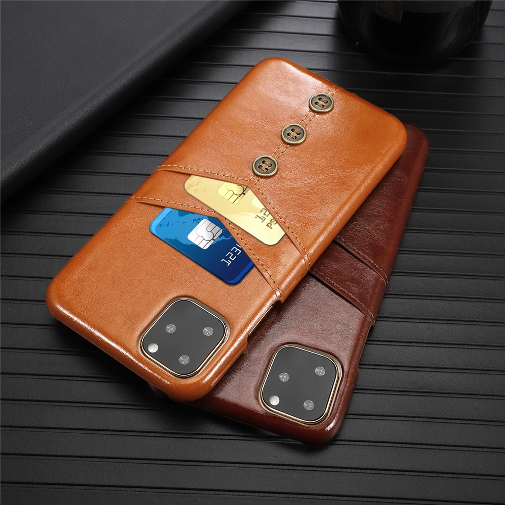 Retro Button with Card Pocket Case for Apple iPhone 11 Pro Max Luxury Leather Cover Fashion Business Card Holder
Retro Button with Card Pocket Case for Apple iPhone 11 Pro Max Luxury Leather Cover Fashion Business Card Holder