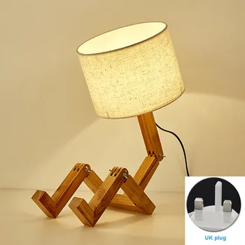 LED Table Lamp Robot Shaped Folding Reading Light For Bedroom Nordic Modern Eye Protection Wooden Base Lighting Fixture Working
LED Table Lamp Robot Shaped Folding Reading Light For Bedroom Nordic Modern Eye Protection Wooden Base Lighting Fixture Working