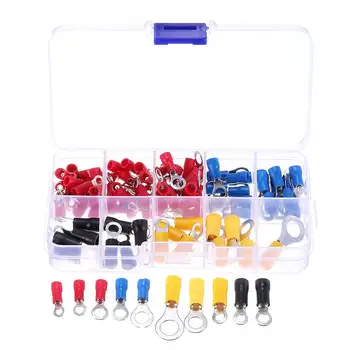 102PCS 10Kinds RV Ring Terminal Electrical Crimp Connector Kit Set With Box Copper Wire Insulated Cord Pin End Butt Accessory
102PCS 10Kinds RV Ring Terminal Electrical Crimp Connector Kit Set With Box Copper Wire Insulated Cord Pin End Butt Accessory