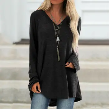 Plus Size L-5XL Women's Long Sleeve V-Neck Loose Solid Color Basic Classic Casual Ladies Oversized Jumper Pullover Tops
Plus Size L-5XL Women's Long Sleeve V-Neck Loose Solid Color Basic Classic Casual Ladies Oversized Jumper Pullover Tops