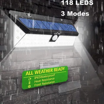 118 Led Solar Motion Sensor Lights Outdoorolar Solar Powered Lights IP65 Waterproof with Wide Angle for Yard Garden Decor lamp
118 Led Solar Motion Sensor Lights Outdoorolar Solar Powered Lights IP65 Waterproof with Wide Angle for Yard Garden Decor lamp