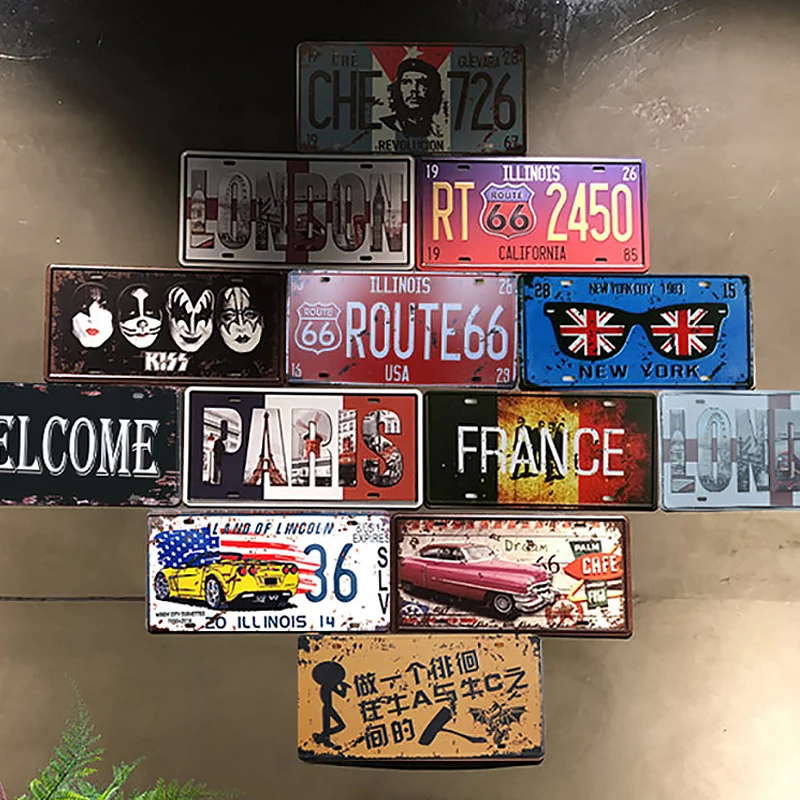 License Plate American Highway 66 Sign Metal Tin Sign Painting Vintage Garage Plaque Iron Painting Wall Decor
License Plate American Highway 66 Sign Metal Tin Sign Painting Vintage Garage Plaque Iron Painting Wall Decor