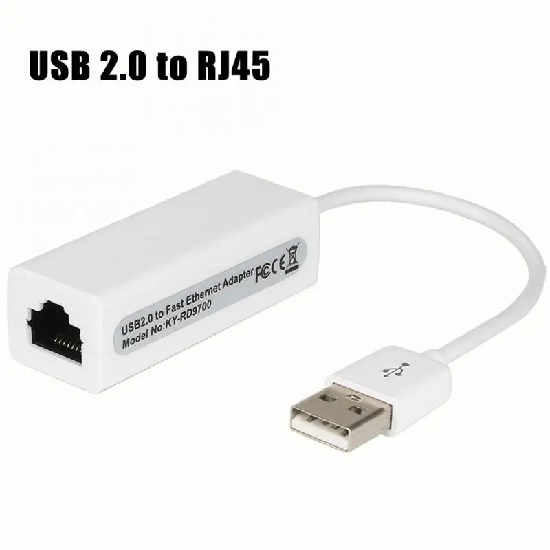 10/100Mbps Fast Speed USB 2.0 To Ethernet Lan RJ45 Network Adapter Card Adapter For Win7 Desktop Laptop Computer LAN Adapter
10/100Mbps Fast Speed USB 2.0 To Ethernet Lan RJ45 Network Adapter Card Adapter For Win7 Desktop Laptop Computer LAN Adapter