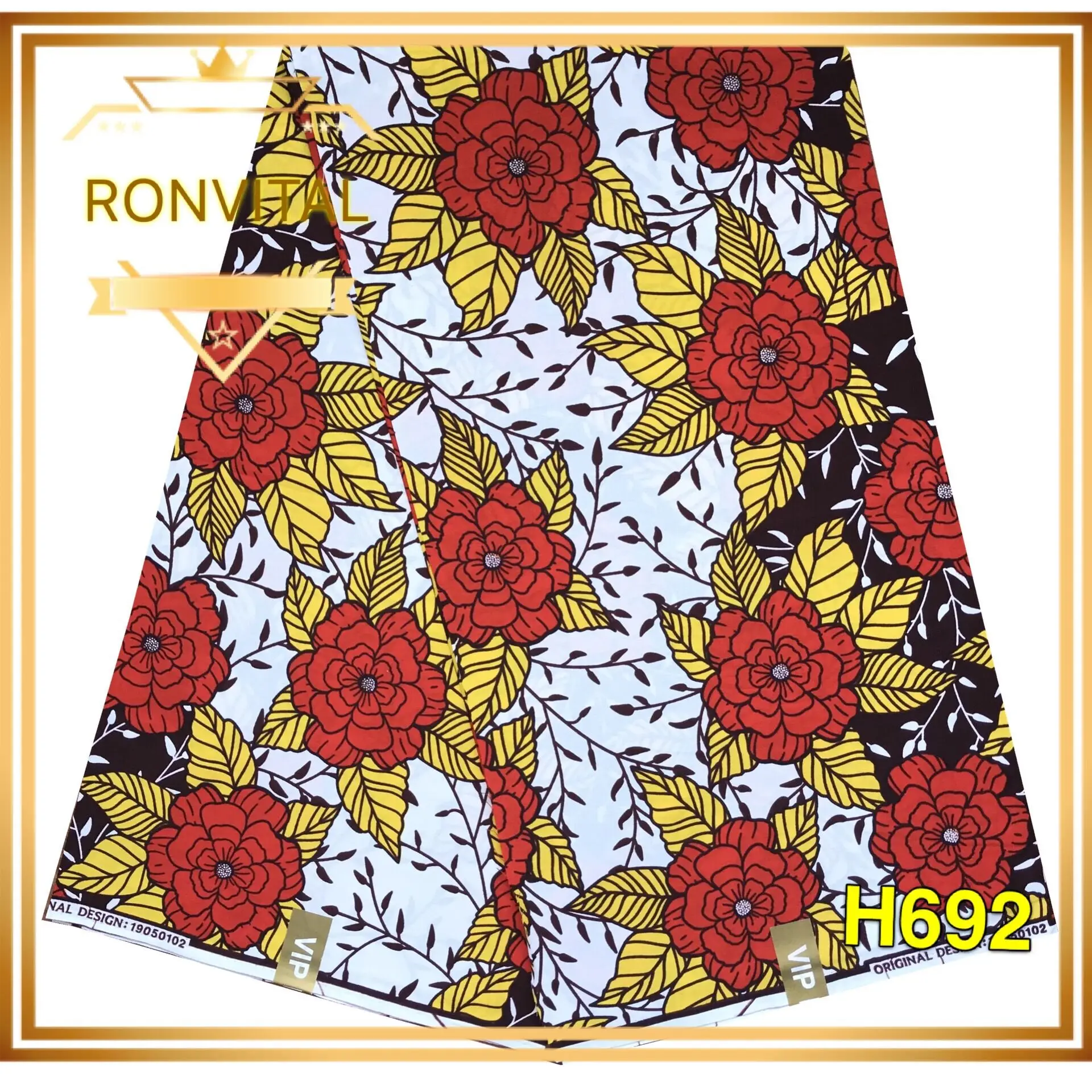 H692 VIP WAX RONVITAL AFRICAN WAX HIGH QUALITY 100% COTTON PRINT MATERIAL DIY FABRICS 6YARDS/LOT FREE SHIPPING
H692 VIP WAX RONVITAL AFRICAN WAX HIGH QUALITY 100% COTTON PRINT MATERIAL DIY FABRICS 6YARDS/LOT FREE SHIPPING