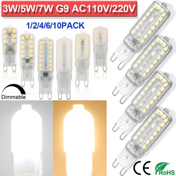 

Dimmable G9 LED Bulb Bi-Pin Base AC110V/220V 3W/5W/7W Warm White Cool White LED Corn Bulb Spotlight Chandelier Light Bulb D30