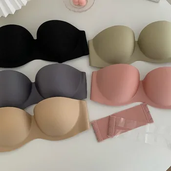 Candy Color 2020 Summer Small Bust Gathering No Steel Ring Ped Seemless Anti-Slip Bra Strapless Beauty Back Underwear Female
Candy Color 2020 Summer Small Bust Gathering No Steel Ring Ped Seemless Anti-Slip Bra Strapless Beauty Back Underwear Female